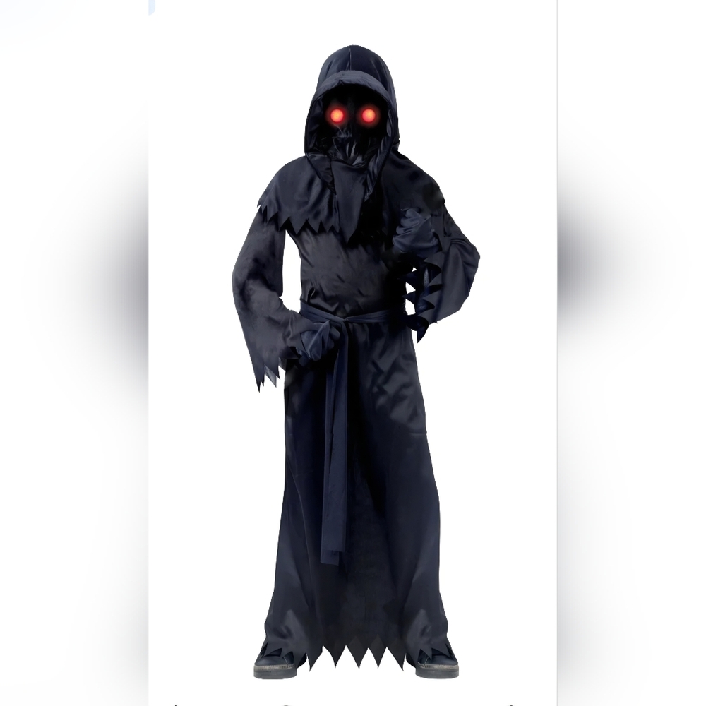 Fade In/Out Unknown Phantom Grim Reaper Halloween Costume Boys Size Medium 8 New